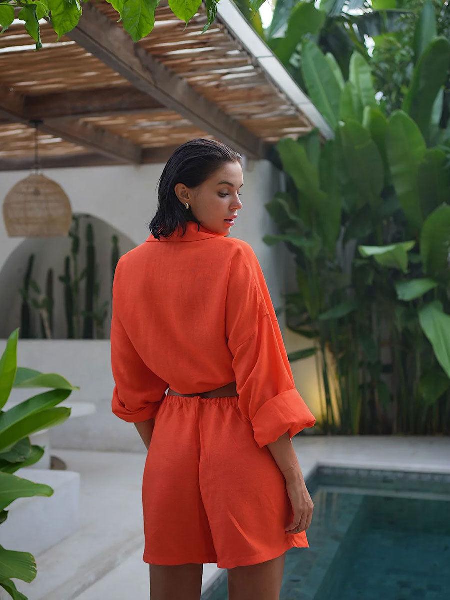 Summer Women Vacation Casual Loose Shorts Outfit - ForVanity