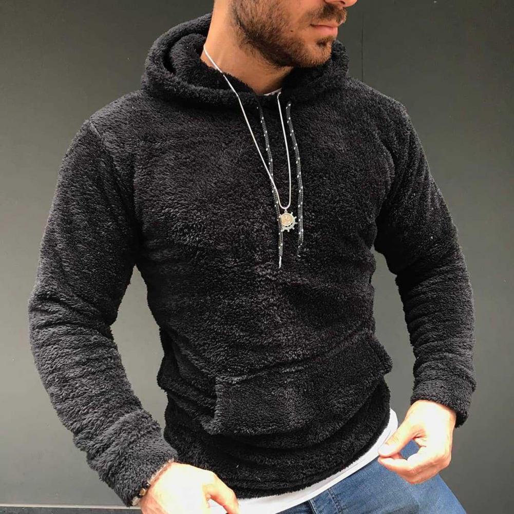 Men's Solid Color Lapel Long Sleeve Hoodie Sweater - Cotton Blend - ForVanity hoodies, hoodies & sweatshirts, men's clothing, men's hoodies & sweatshirts Men’s Hoodies & Sweatshirts