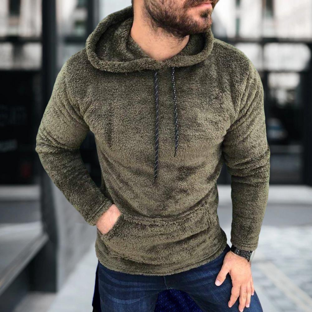 Men's Solid Color Lapel Long Sleeve Hoodie Sweater - Cotton Blend - ForVanity hoodies, hoodies & sweatshirts, men's clothing, men's hoodies & sweatshirts Men’s Hoodies & Sweatshirts