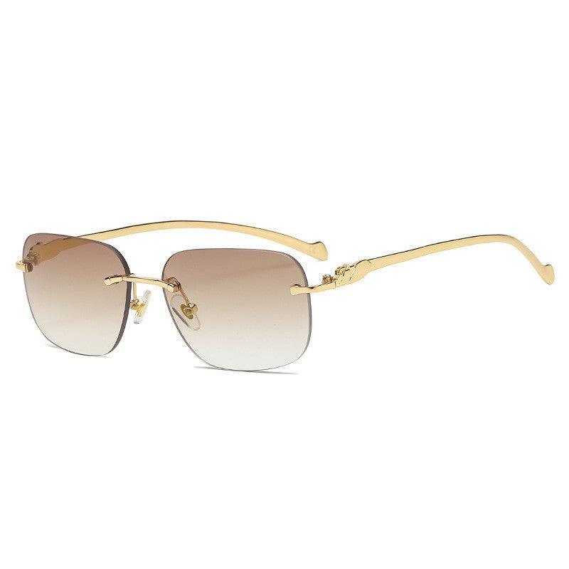 Fashion Cut Edge Rimless Sunglasses - ForVanity men's accessories, sunglasses Sunglasses