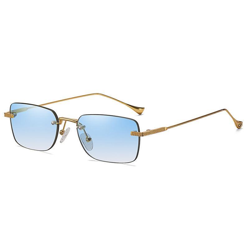 Frameless Cut Square Small Frame Sunglasses - ForVanity men's accessories, sunglasses Sunglasses