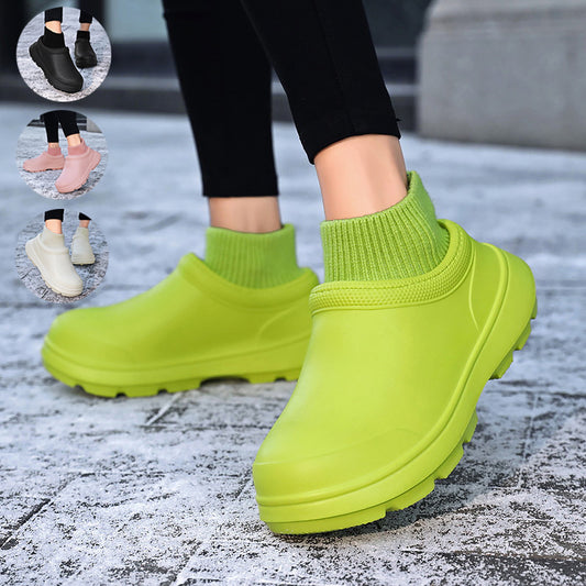 Men's And Women's Home Shoes With Thick Bottom Fashion Casual Non-slip Waterproof Chef Shoes