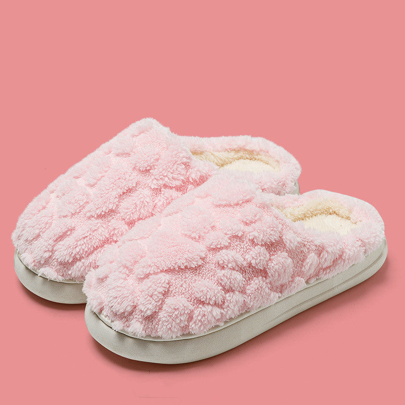 Soft Plush Slippers Women Men Cozy Fluffy Fleece House Shoes Winter Warm Slip On Floor Bedroom Slippers