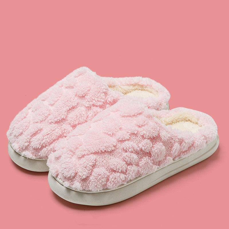 Soft Plush Slippers Women Men Cozy Fluffy Fleece House Shoes Winter Warm Slip On Floor Bedroom Slippers - ForVanity SLIPPERS