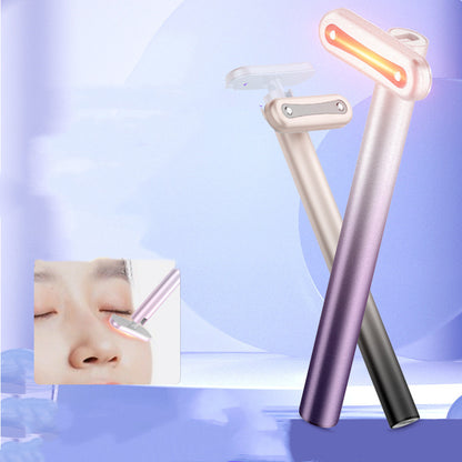 4-in-1 EMS Microcurrent Skin Rejuvenation Wand with Therapeutic Warmth & LED Light