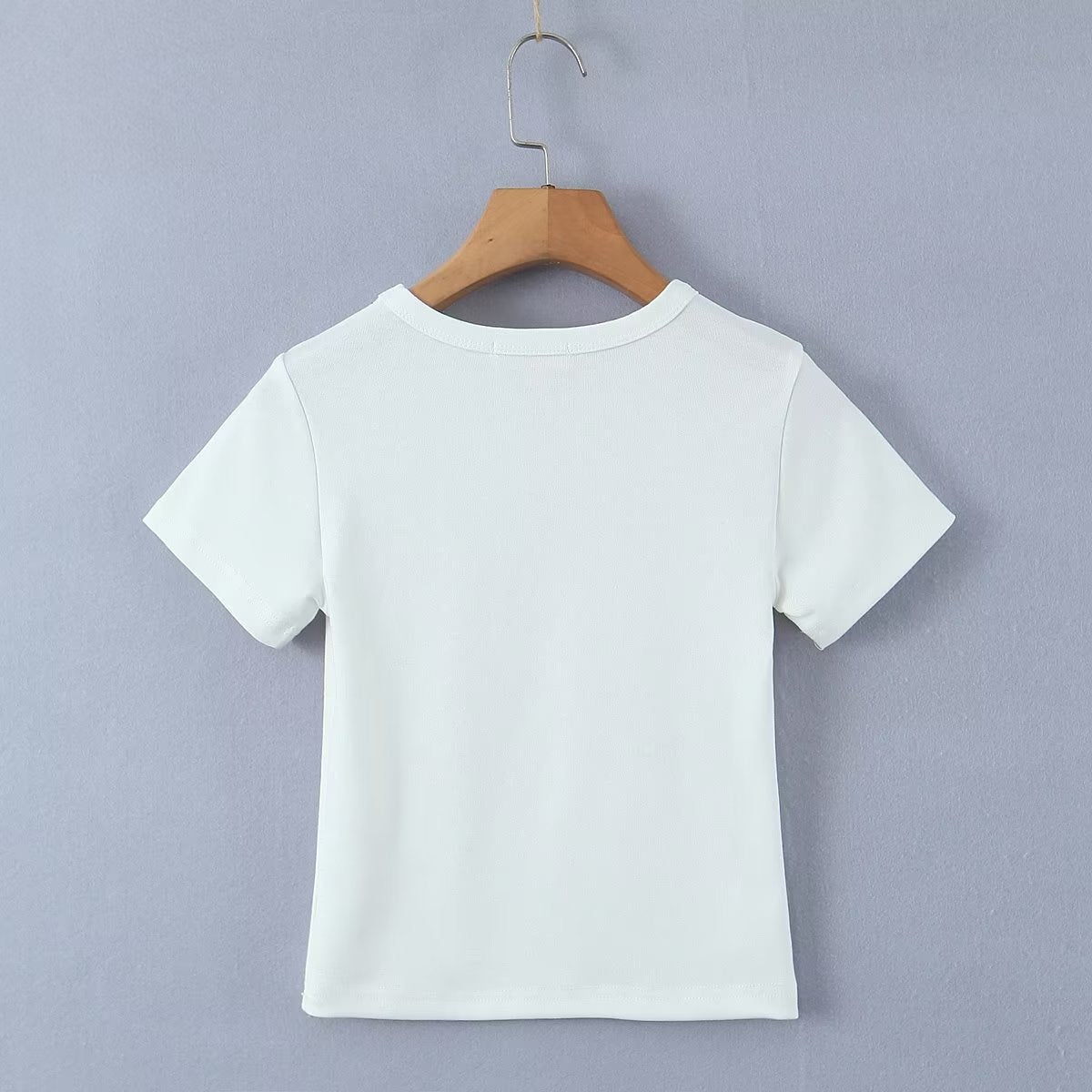 Women's Vintage White Graphic Slim Fit T-Shirt
