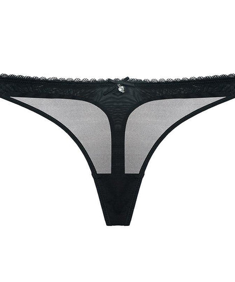 Ultra Thin Transparent Mesh Lace Thong Panties - ForVanity underwear, women's lingerie Thongs