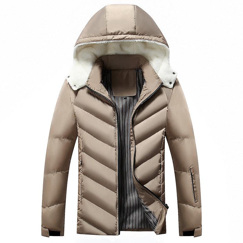 Men's Fashion Casual Cold-proof Cotton-padded Clothing - ForVanity Men’s Jackets & Coats