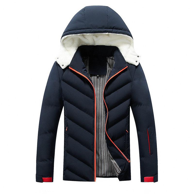 Men's Fashion Casual Cold-proof Cotton-padded Clothing - ForVanity Men’s Jackets & Coats