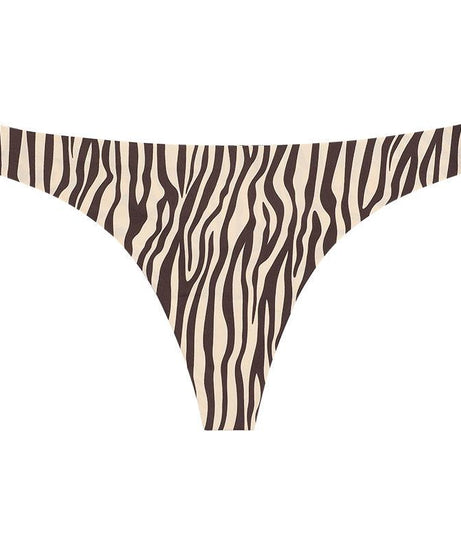 Leopard Print Low Waist Breathable Ice Silk Thongs - ForVanity underwear, women's lingerie Thongs