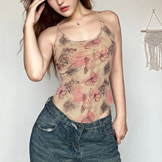 Street Butterfly Printed Top