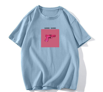 Printed Women Summer Loose  T Shirt