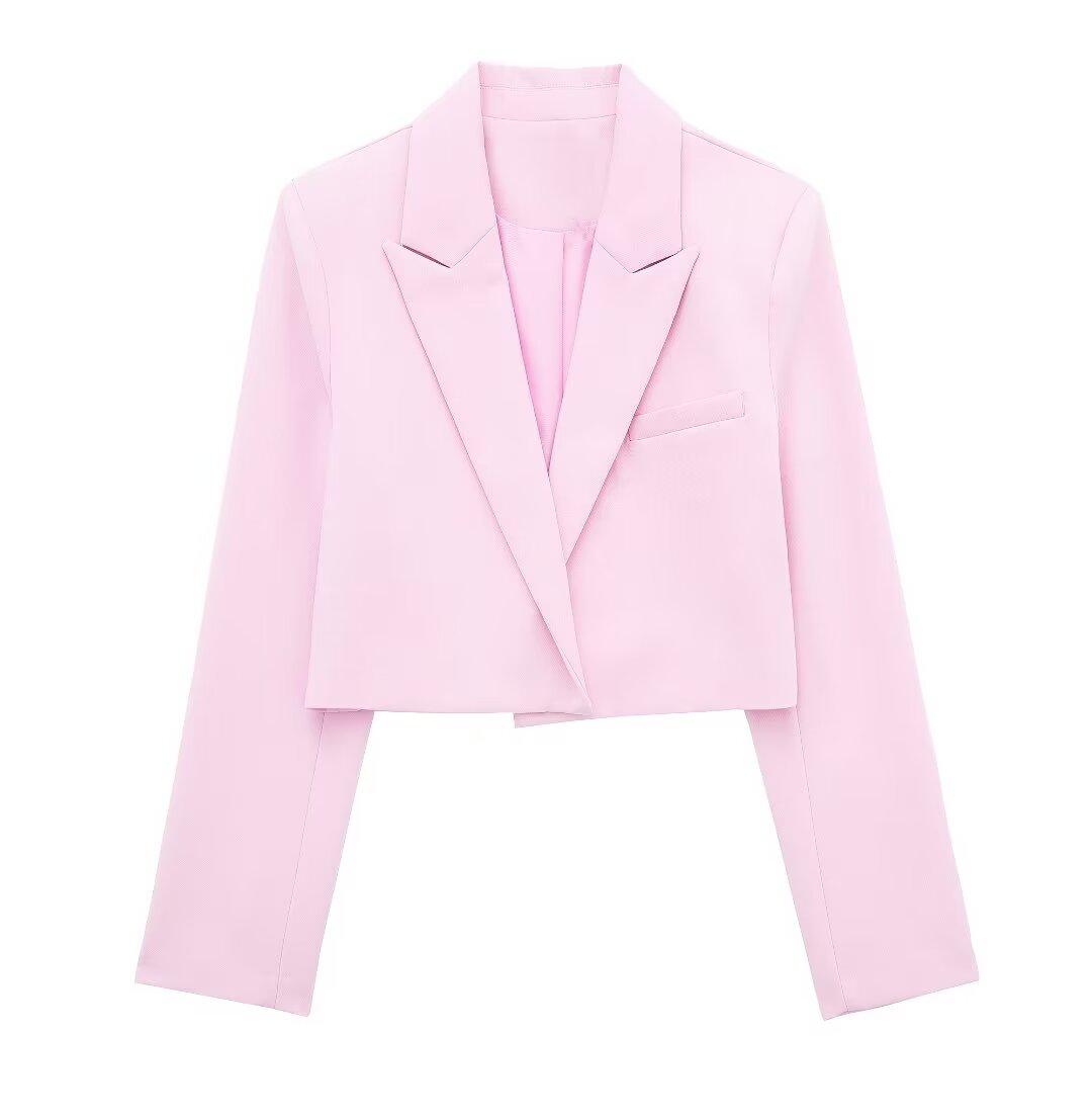 Women’s Short Blazer with Belted Culottes Suit - Elegant, Office Style - ForVanity women's clothing, women's outfits, women's suits Shorts Outfits