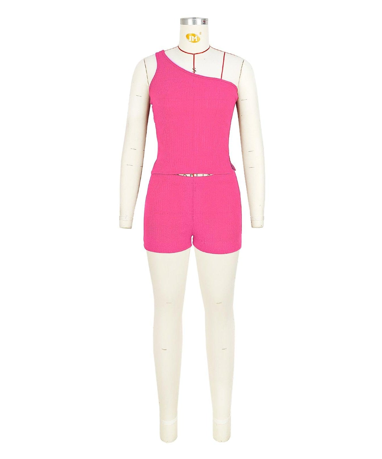 Women Sunken Stripe Shorts Outfit - ForVanity 