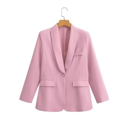 Women’s High-Grade Blazer & High Waist Straight Pants - Office Casual