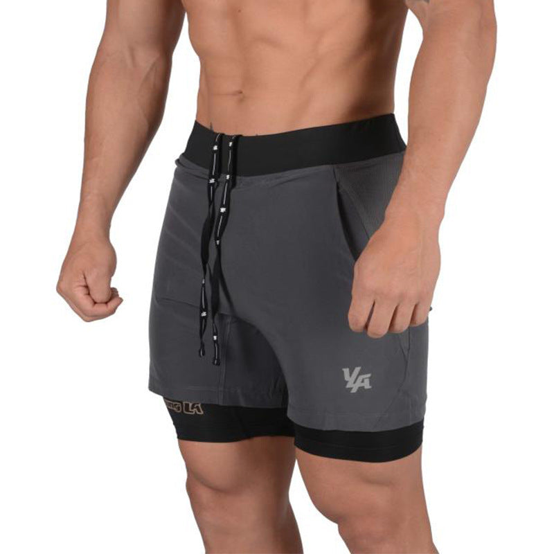 Men's Quick-Drying Double-Layered Shorts with Liner