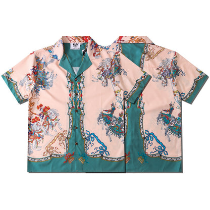 Men's Casual Hawaiian Printed Oversized Shirt - Urban Leisure Beachwear