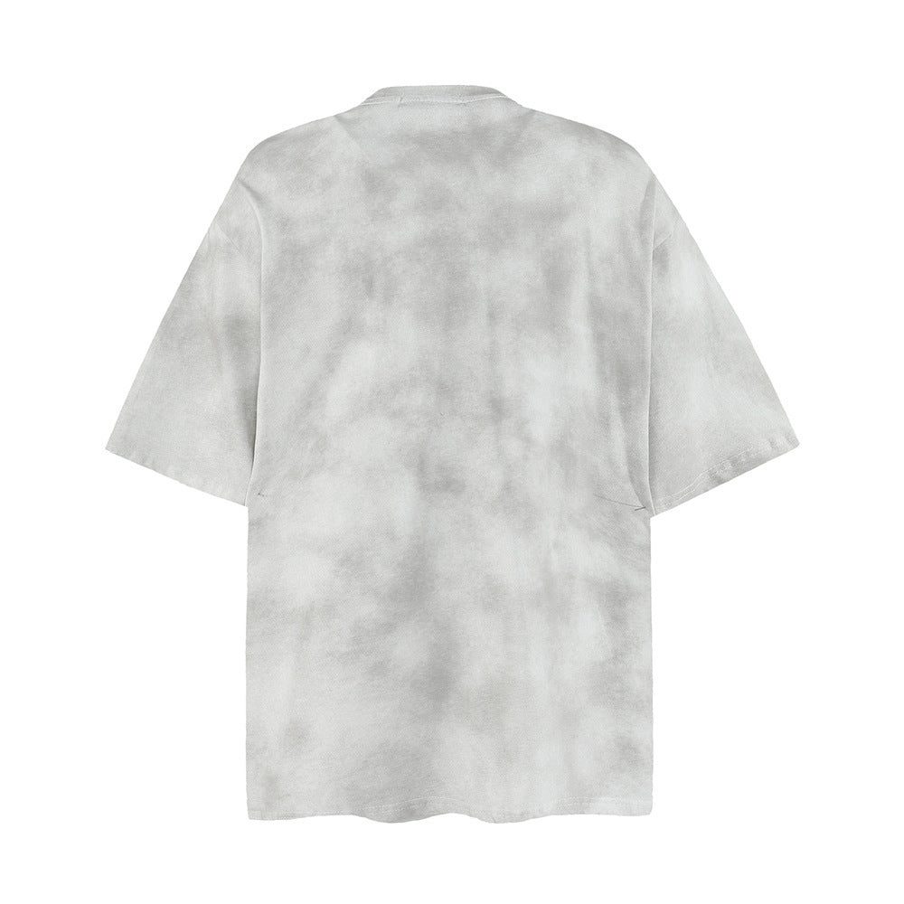 Men’s Cotton Tie-Dye T-Shirt – Loose Fit Short Sleeve Top - ForVanity men's clothing, men's t-shirts, t-shirts T-Shirt