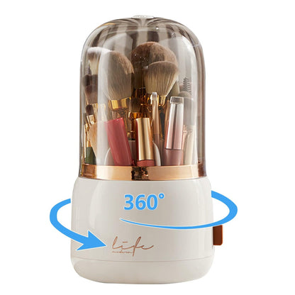 360° Rotating Makeup Brush Organizer - Dustproof, Multi-Compartment - ForVanity BEAUTY, Beauty & Hair, Beauty & Healthy, brushes & tools, Home & Garden, makeup Organisers & Nets