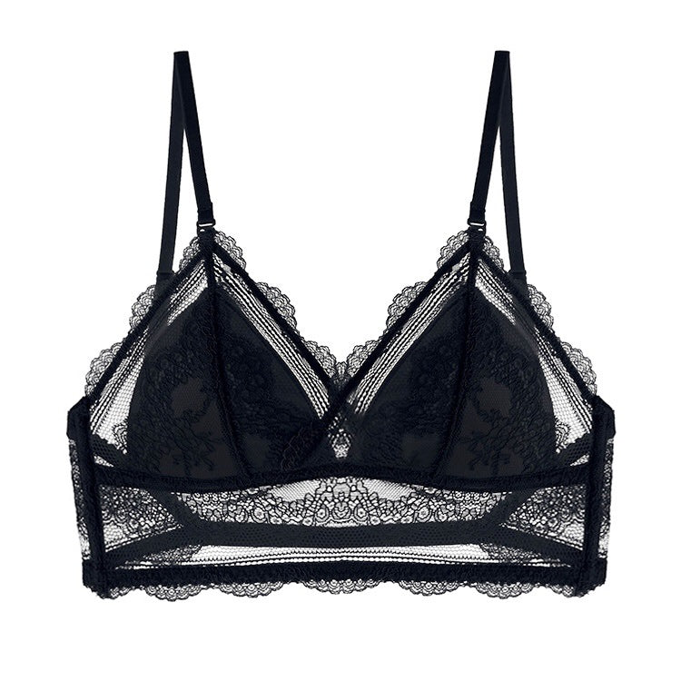 French U-Shaped Lace Triangle Cup Bra