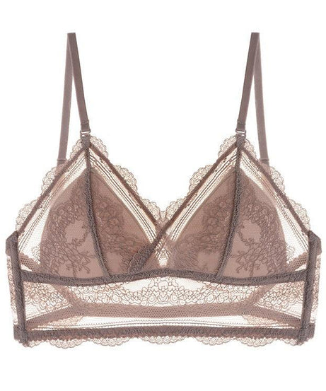 French U-Shaped Lace Triangle Cup Bra - ForVanity bras, women's lingerie Bras