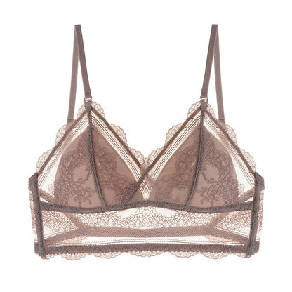 French U-Shaped Lace Triangle Cup Bra