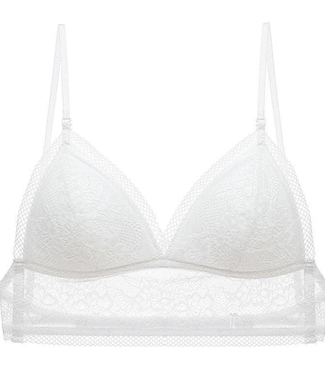 French U-Shaped Lace Triangle Cup Bra - ForVanity bras, women's lingerie Bras