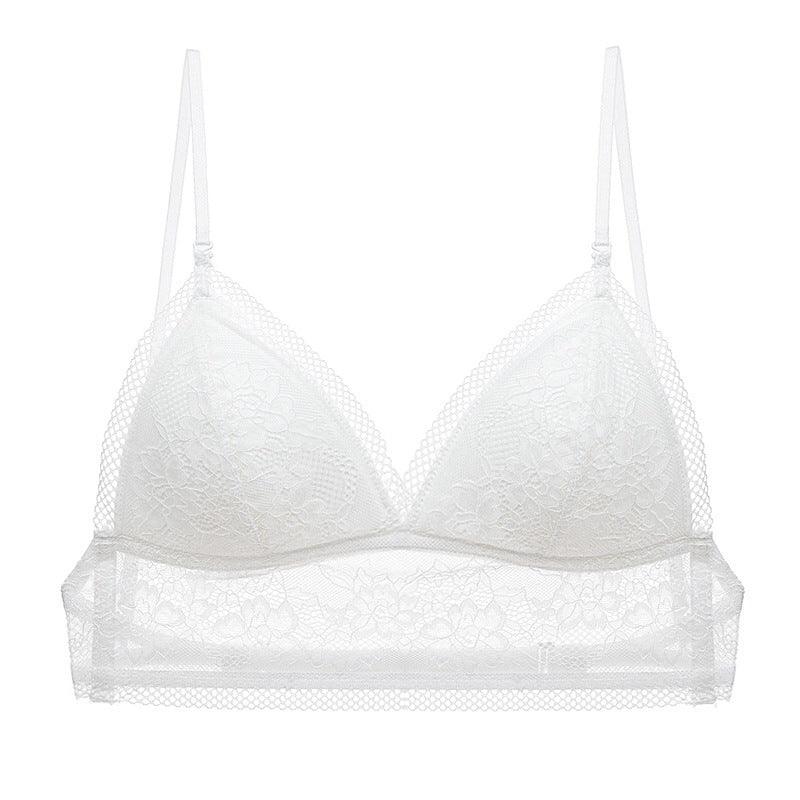 French U-Shaped Lace Triangle Cup Bra - ForVanity bras, women's lingerie Bras