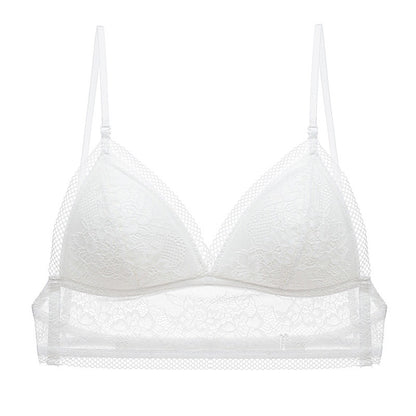 French U-Shaped Lace Triangle Cup Bra