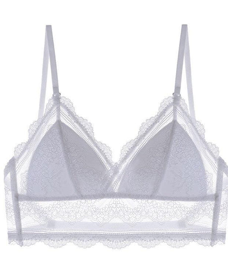 French U-Shaped Lace Triangle Cup Bra - ForVanity bras, women's lingerie Bras