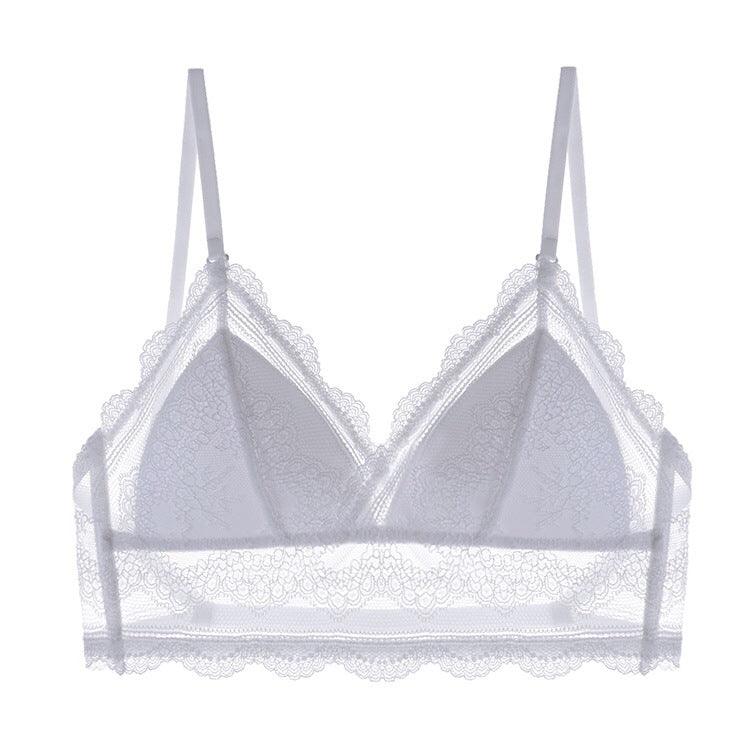 French U-Shaped Lace Triangle Cup Bra - ForVanity bras, women's lingerie Bras