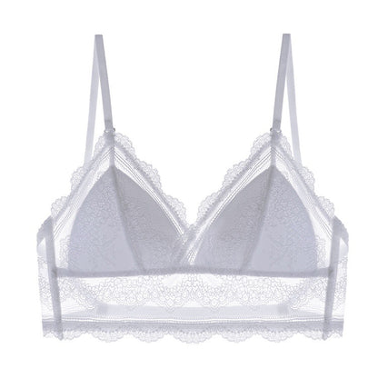 French U-Shaped Lace Triangle Cup Bra