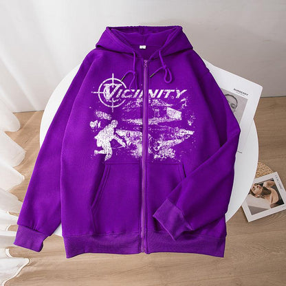 Men's Printed Zipper Sweater Jacket - ForVanity hoodies & sweatshirts, men's clothing Men’s Hoodies & Sweatshirts