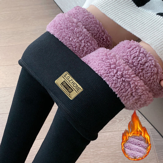 Women's Fashion Outerwear Winter Fleece-lined Thick Warm Pants