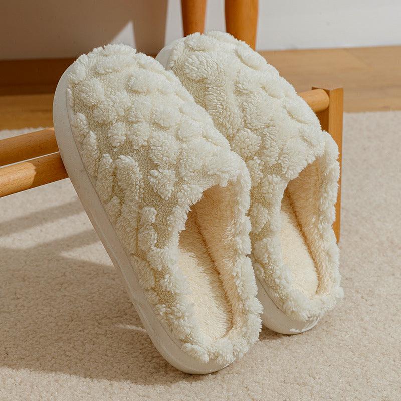 Soft Plush Slippers Women Men Cozy Fluffy Fleece House Shoes Winter Warm Slip On Floor Bedroom Slippers - ForVanity SLIPPERS