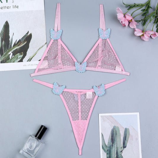 3D Butterfly Embroidery Lingerie Set - ForVanity lingerie set, women's lingerie Lingerie Set