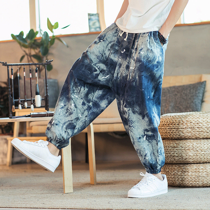 Men's Fashion Casual Loose Printed Pants - Multiple Colors