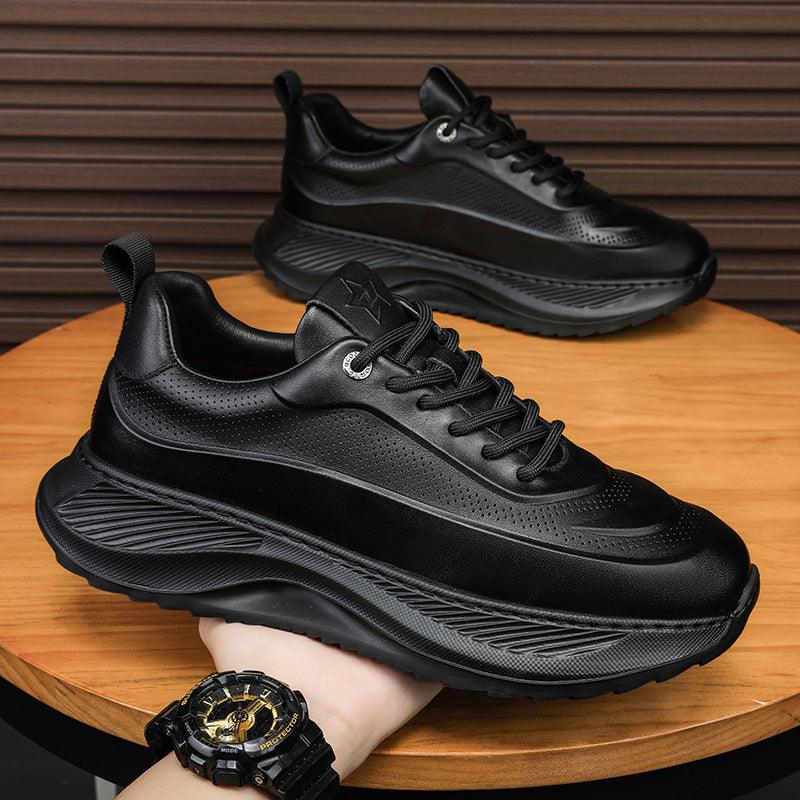 Men's Thick-soled Sports Shoes Casual Breathable Sneakers Lace-up Dad Shoes Boy - ForVanity 4