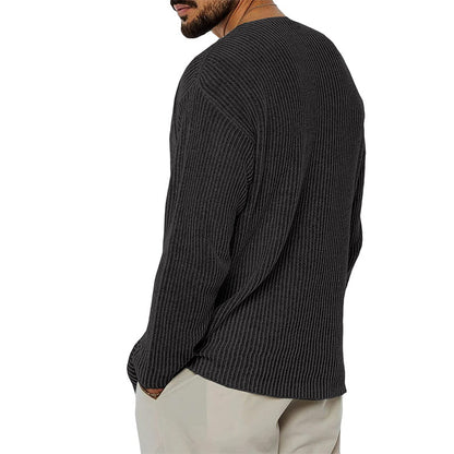 Men's V-Neck Solid Color Sweater - Youth