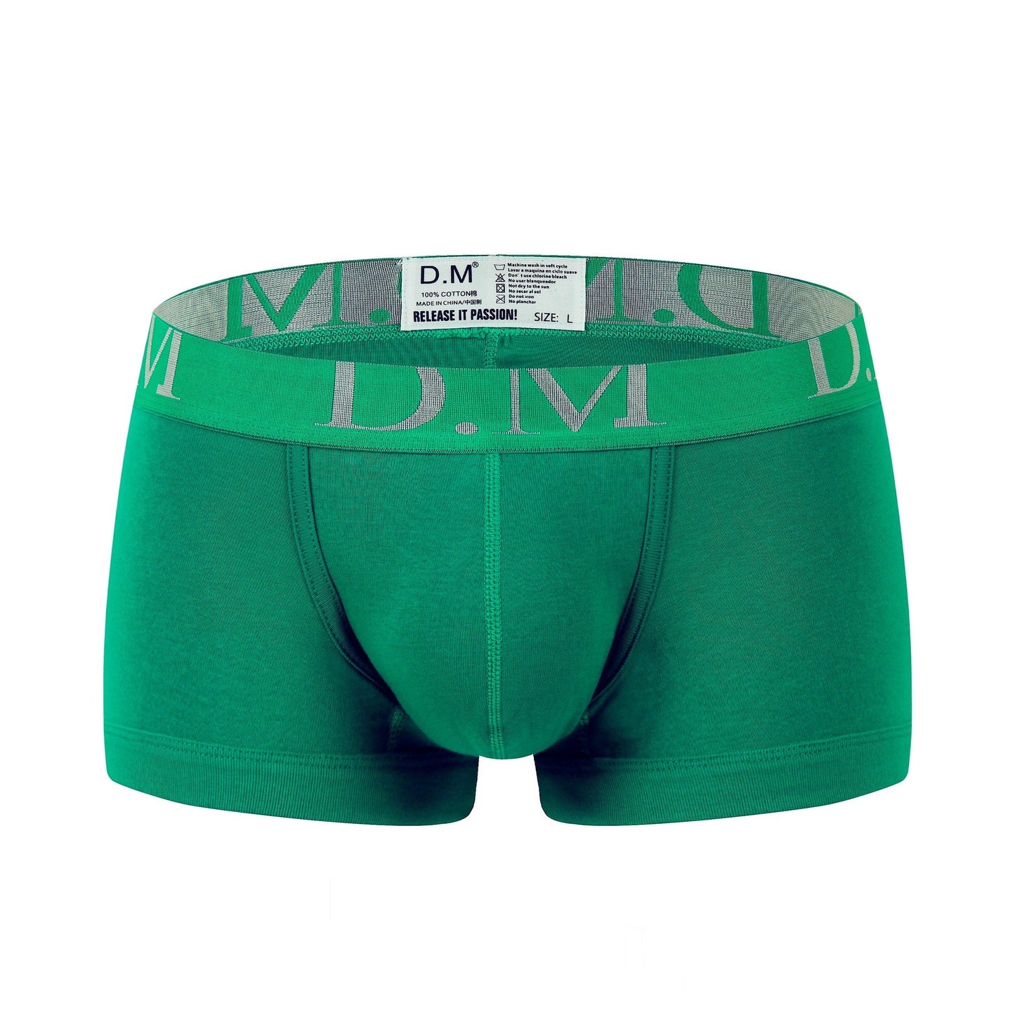 Youth Sports Low-Waist Solid Color Boxers