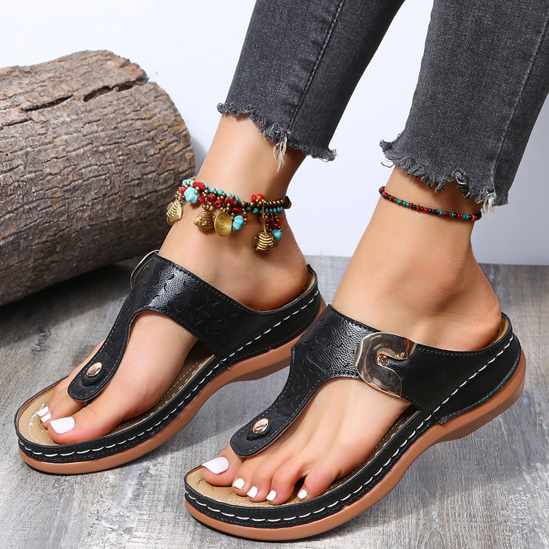 Hollow Out Roman Style Sandals for Women - Casual Comfort