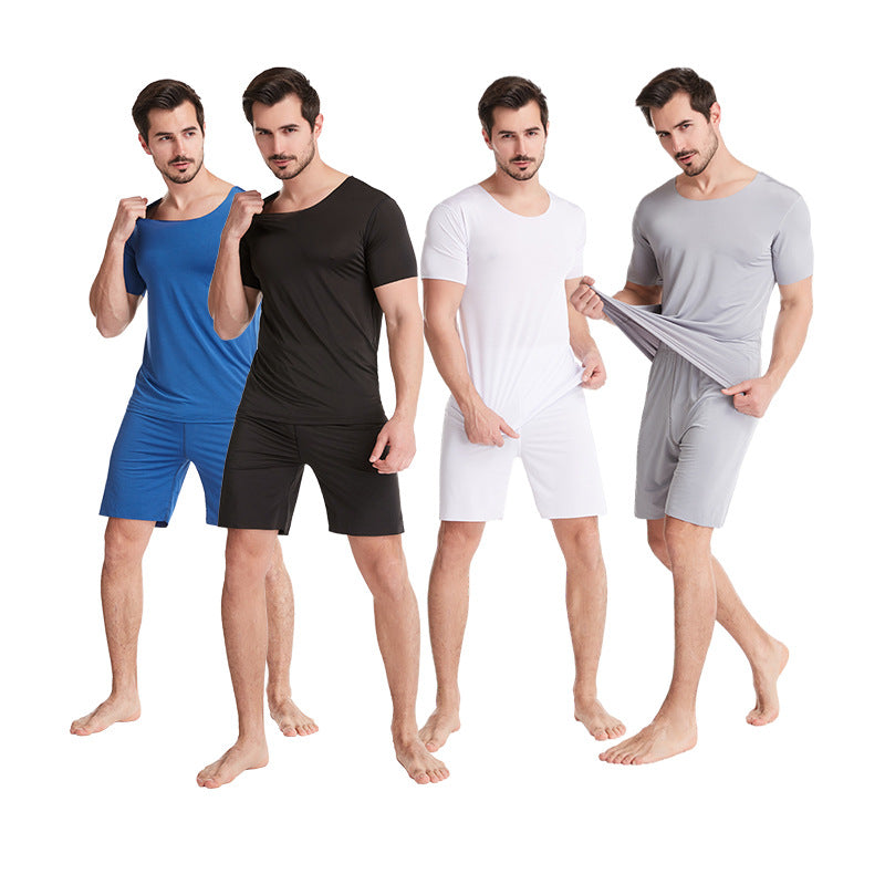 Men's Lightweight Short Sleeve & Shorts Home Wear Suit