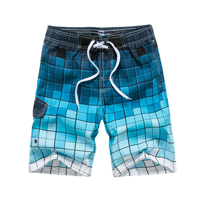 Men's Plaid Beach Boardshorts: Casual Vacation & Leisure Shorts