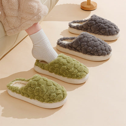 Soft Plush Slippers Women Men Cozy Fluffy Fleece House Shoes Winter Warm Slip On Floor Bedroom Slippers - ForVanity SLIPPERS