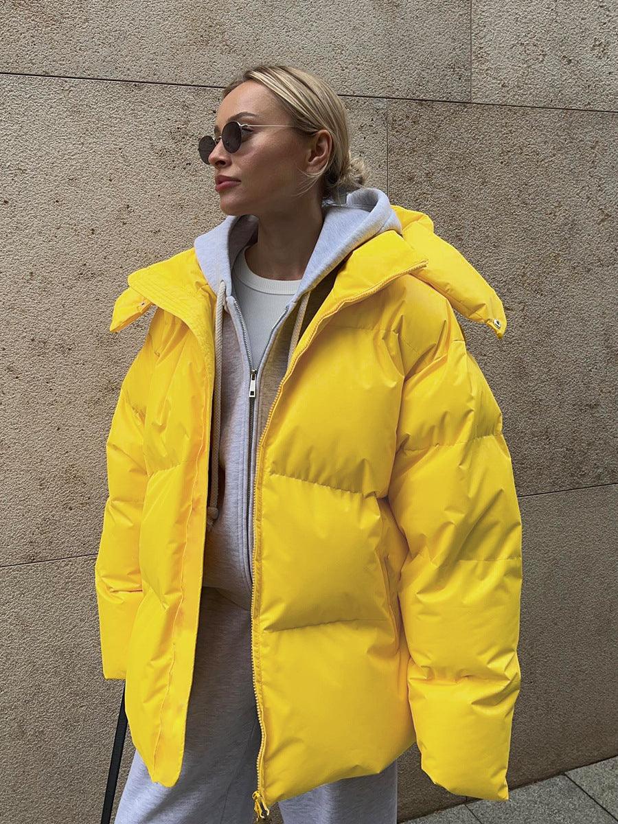 Fashion Coat With Removable Hood Cotton Jacket Winter Warm Windproof Loose Cotton Jacket Loose Parka Outerwear Clothing - ForVanity Jacket