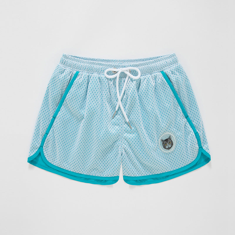 Men's Double-Layer Mesh Beach Pants - Quick-Drying & Micro-Elastic