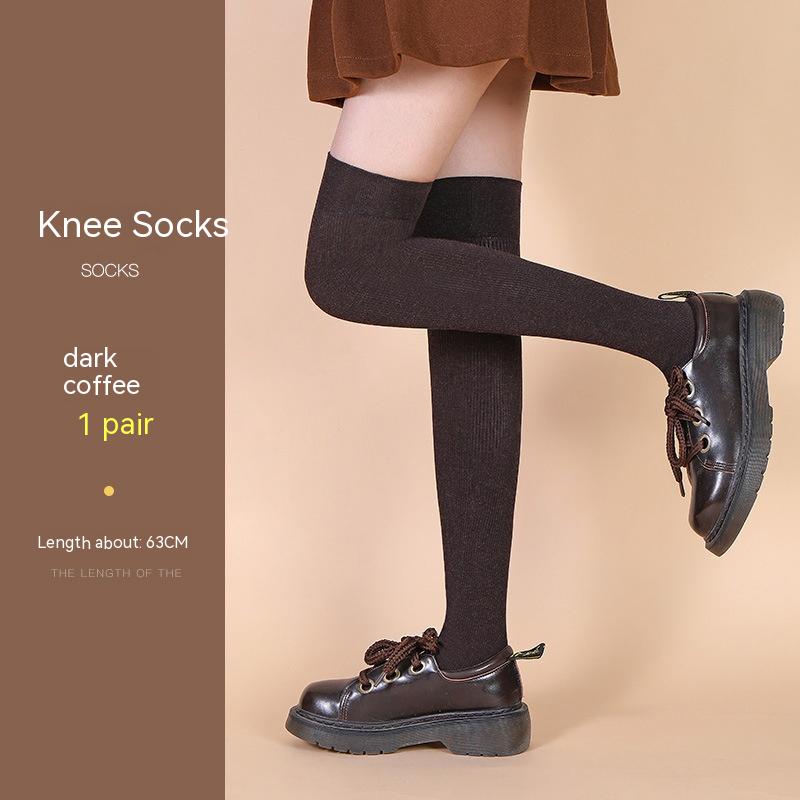 Elegant Women's Over-the-Knee Boot Socks in Combed Cotton