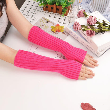 Korean-Style Women's Thermal Knitted Sleeves - Elegance Meets Warmth - ForVanity gloves, women's accessories Gloves