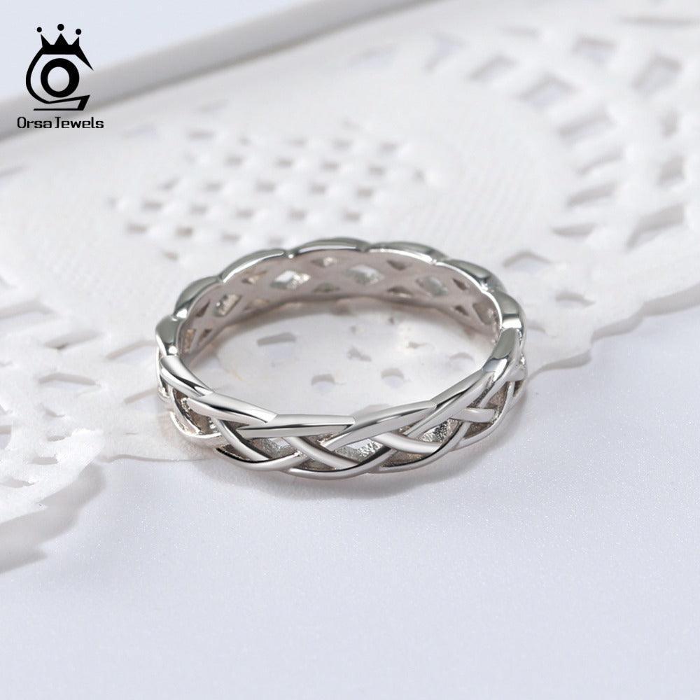 925 Sterling Silver Unique Twisted Shape Ring - ForVanity Rings