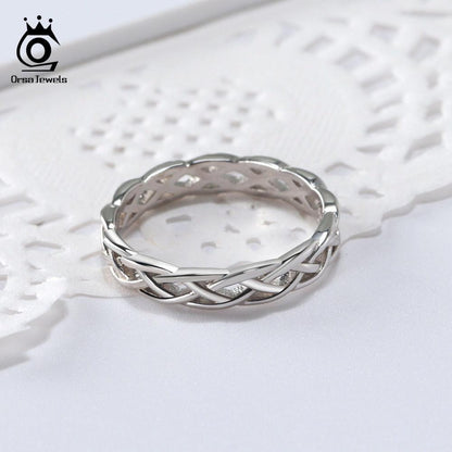 925 Sterling Silver Unique Twisted Shape Ring - ForVanity